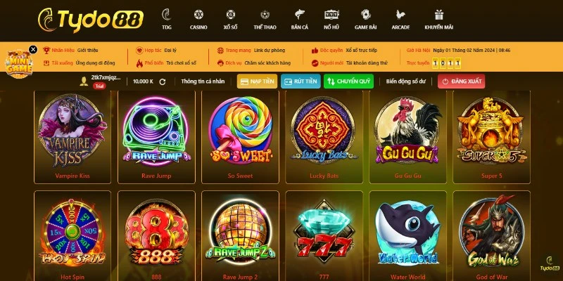 Slot game đổi thưởng hội tụ nhiều trò chơi độc đáo